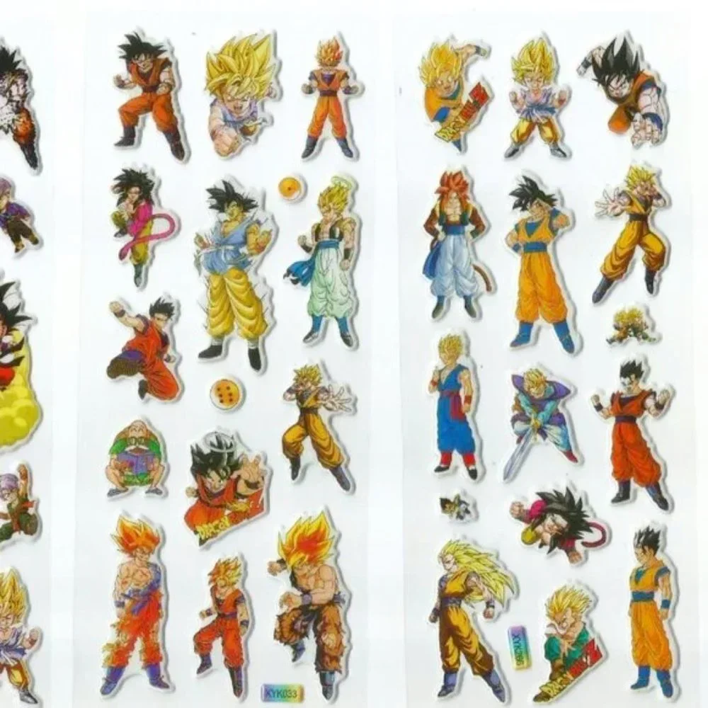 Mini Puffy Anime Stickers Manga Japanese DBZ Dragonball GT Dragon Ball Z